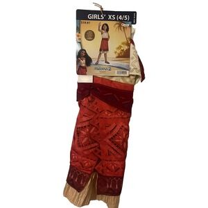 Disney Moana 2 Girls Classic Dress Costume size XS 4-5 Pretend Play Cosplay New